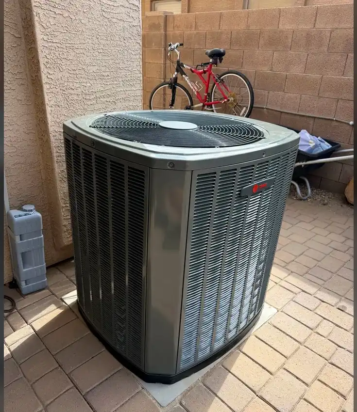 A real Bradford-installed Trane outdoor system at a West Valley home